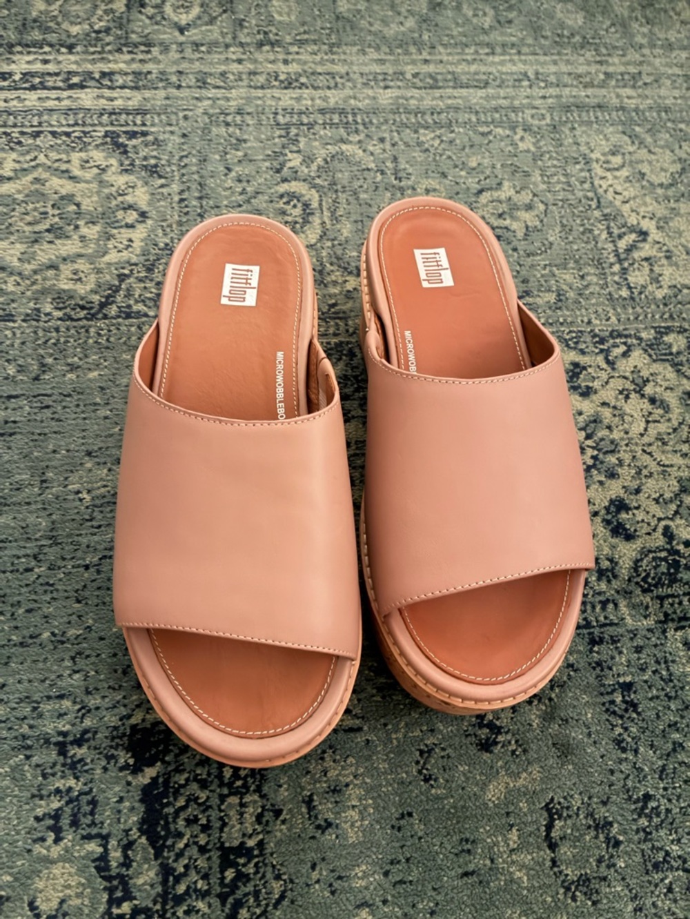 Fitflop Slide Sandals in Rose Taupe - Picture 1 of 6